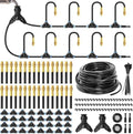 200Ft 1/4” Drip Irrigation System – Drip Irrigation Kit & Garden Watering System with 32 Pcs 360° Adjustable Copper Nozzles, Automatic Mist Spray for Raised Bed, Lawn, Garden & Potted Plants by VibeHaven