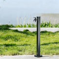 Garden Water Column Vertical Square 304 Stainless Steel with Double Faucet Antifreeze Freestanding Garden Hose Holder for Patio Backyard(Black C,High-end) by ZUGIATP