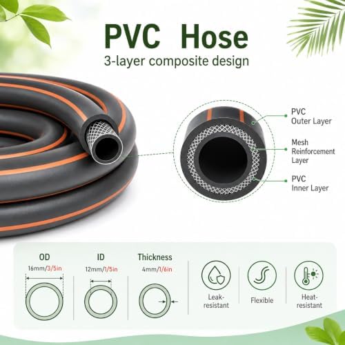 Custom Length Leak-Resistant Garden Irrigation Watering System - Efficient Watering Solution for Plants, Lawns & Flower Beds - Adjustable & Easy to Install - Image 4