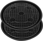 Plastic Plant Saucer Stand,2-Pack 18 19 inch, Elevated Plant Saucer Self-Watering Fabric Pot Base, Use Nonwoven Grow Bags, Plant Saucers Flower Pot Tray for Indoor-Outdoo and Grow Tents Greenhouses by NIMYAU