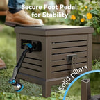 Relhost Hose Reel, Heavy Duty Metal Deck Box Hideaway Holds 125 ft x 5/8" Hose, Garden Hose Reel with Never-Leak System, Manual Crank Handle, Hose Guide, Ideal for Yards, Patios, and Garden Sheds - Image 4