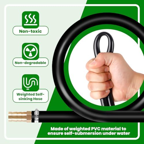 Self Sinking Aeration Hose, 3/8 inch 328 Feet Weighted Pond Aerator Hose Kit with 4 Stainless Steel Hose Clamps and 4 Copper Menders Use for Aquaculture,Garden,Pond (328ft) - Image 6