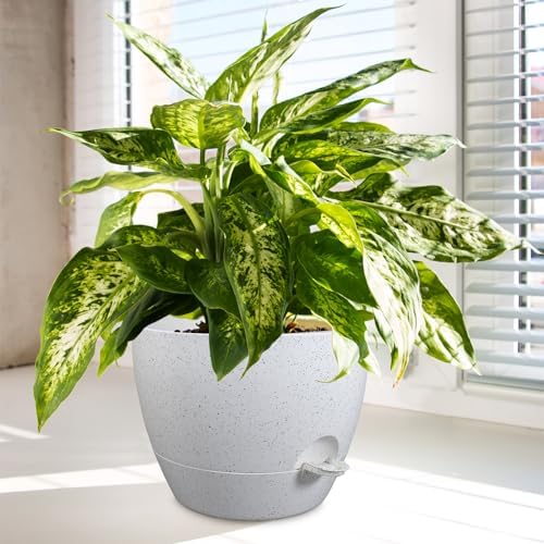 WSMKSZ 12/10/9 inch Self Watering Pots for Indoor Outdoor Plants, Set of 3 - Image 6