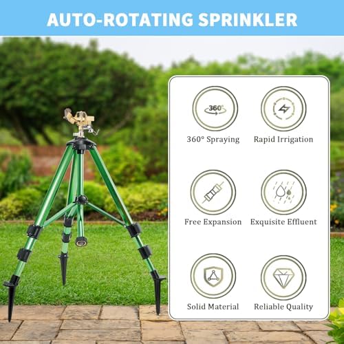 Impact Sprinkler on Tripod Base, 360° Coverage, 3/4in - Image 6