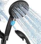Cobbe 9 Spray Modes Handheld Shower Head, Water-Saving, Matte Black by Cobbe