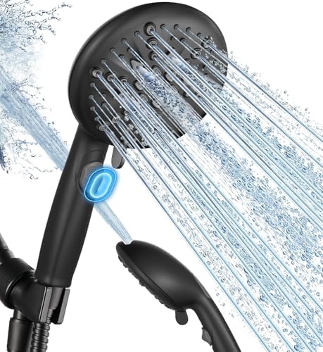 Cobbe 9 Spray Modes Handheld Shower Head, Water-Saving, Matte Black by Cobbe
