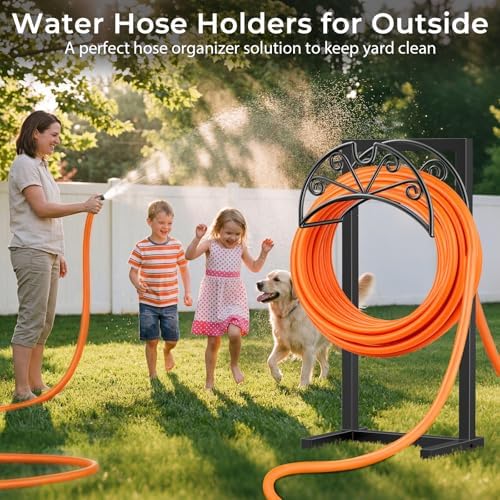 TomCare Garden Hose Holder, Heavy Duty Stand for 160FT Hose with 4 Spikes - Image 7