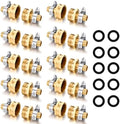 SIGURANTA Garden Hose Repair Connector with Clamps Hose End Repair Kit, 1/2"Barb Garden Hose Fittings Male and Female brass garden hose ends (1/2"Barb-10 Set) by SIGURANTA