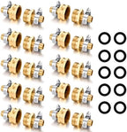 SIGURANTA Garden Hose Repair Connector with Clamps Hose End Repair Kit, 1/2"Barb Garden Hose Fittings Male and Female brass garden hose ends (1/2"Barb-10 Set) by SIGURANTA