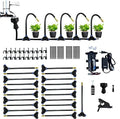 Outdoor Misting Cooling System Kit with 24v Silent Pump & Adjustable Nozzles & Flexible Misting Line & Filter, Patio Misters Mister System Drip Irrigation System for Outsi(Size:15m Tube + 21 nozzles) by Melairy