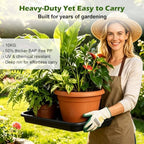 5 Pack Plant Potting Tray- Multifunctional Garden Tidy Tray, 17"x12", Black - Image 5