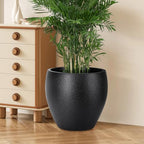 YNNICO 17.5/14.8/12.2 inch Set of 3, Large Plastic Planter with Saucer - Image 5