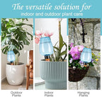 8 Pcs Plant Watering Globes Self Watering Planter Insert Plants Top Fill Water Device Plastic Water Bulbs Slow Release Terracotta for Plants, Blue - Image 6