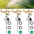 JaGely 3 Pcs Lawn Impact Sprinklers for Yard Heavy Duty Brass Water Sprinkler with Spike Base 360° Adjustable Lawn Irrigation Equipment for Large Area Garden Grass Yard Patio by JaGely