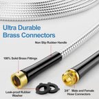 SPECILITE 125ft 304 Stainless Steel Metal Garden Hose with Rubber Grip - Image 2