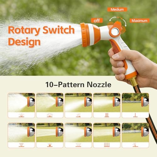 Retractable Garden Hose Reel 100 FT, 1/2" Heavy Duty Garden Hose - Image 4