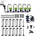 Outdoor Misting Cooling System Kit with 24v Silent Pump & Adjustable Nozzles & Flexible Misting Line & Filter, Patio Misters Mister System Drip Irrigation System for Outsi(Size:18m Tube + 26 nozzles) by Melairy