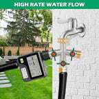 Love is War Brass 3 Way Garden Hose Splitter with Individual Shut Off Valves, Heavy Duty 3/4 Inch Outdoor Water Hose Connector Splitter for Garden Faucet Spigot - Image 7