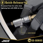 JACO Lightning S2 Quick-Connect Tire Air Chuck - 1/4" F-NPT (Open Flow) (2-Pack) - Image 6