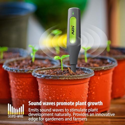 NDI Multifunctional Soil Meter,up to 5 Probe with Wireless Transmission,pH, Salinity, Temperature,Light Intensity with Acoustic Wave Growth Assistance, for Gardening, Landscaping, and Soil Testing - Image 4