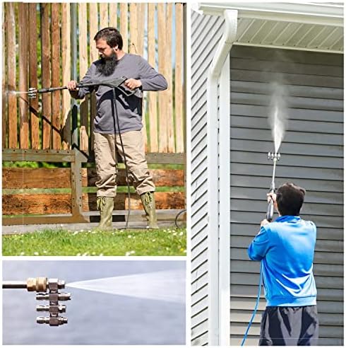 Jariko Jrod Pressure Washer Nozzle 7-8 GPM - High Pressure Hose Nozzle - 1/4" Quick Connect for Soft Wash System - 4 Way Pressure Washer - 4 Tip Soft Wash Nozzle - Pressure Washer Accessories - Image 6