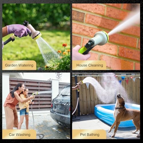 Metal Garden Hose 50FT Stainless Steel Heavy Duty Flexible Lightweight Water Hoses Pipe with 10-Function Spray Nozzle and 3/4" Solid Brass Fittings No Kink Durable for Outdoor Yard & Lawn - Image 6