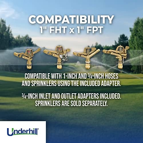 Underhill RollerPro 22-Inch Portable Sprinkler System Base for Brass Impact Sprinkler, Lawn Turf Irrigation System, 1-Inch FHT x 1-Inch FPT, A-RP221 - Image 4