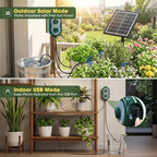 50FT Solar Automatic Drip Irrigation Kit System, Smart Self-Watering System with USB Charging for Outdoor Indoor Use, 2200mAh Automatic Watering System Supports 15 Pots for Garden, Balcony & Patio - Image 2