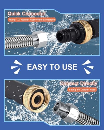 Jet Nozzle High Pressure Hose Nozzle, Upgraded Extendable Power Washer Wand - Image 3