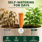 6 Pack Terracotta Watering Spikes with Lids - Image 4