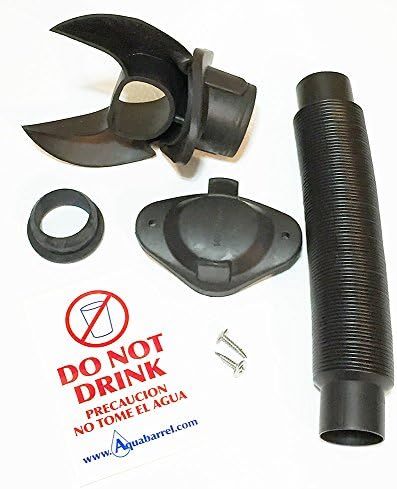Rain Barrel Downspout Diverter Kit for 3" and 4" Round Downspout, Without Hole Saw by Aquabarrel