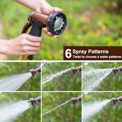 FANHAO 7 Spray Patterns Metal Garden Hose Nozzle with Lockable Trigger - Image 4