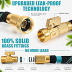 50ft Heavy Duty Garden Hose with Alloy Nozzle & Solid Brass Connectors – Lightweight, No-Kink Flexible Water Hose, 96-Spindle High-Density Weave, 12 Bar Non-Expandable TPE Core for Patio & Lawn - Image 3