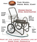 Liberty Garden 880-2 Industrial 2-Wheel Pneumatic Tires Garden Hose Reel Cart, Holds 300-Feetof 5/8-Inch Hose - Gray and Flexzilla Garden Hose 5/8 in. x 100 ft., Heavy Duty, Lightweight, Drinking Water Safe, ZillaGreen - HFZG5100YW-E - Image 3
