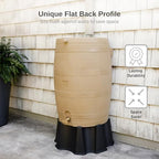 RTS Home Accents 50-Gallon Rain Barrel, Flat Back Rain Water Collection Barrel, Stand Included, Oak Color - Image 5