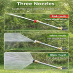 Jet Nozzle Power Washer for Garden Hose,2026 Upgraded 2-In-1 High Pressure Wand with 3 Adjustable Nozzles and Quick Connectors with Three Spray Modes,for Car Washing Garden Outdoor Cleaning (Gray) - Image 4