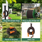 100FT Flexible Garden Hose & 10Modes Nozzle,Lightweight Water Hose,Kink-Free,All-Weather 3/4 in. Hose for RV,Boat,Car Wash,Garden,Yard,Camper,Outdoor NoneExpand (100Ft,Orange-Black) - Image 4