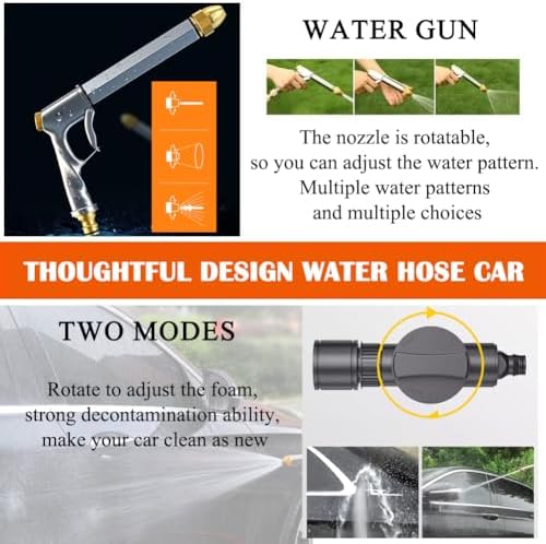 Wall Mounted Hose Holder, Household Flushing Floor Hose Trolley, Agricultural Irrigation Portable Hose Trolley, Hand Crank Hose Reel Hose Storage Holder,30m - Image 3