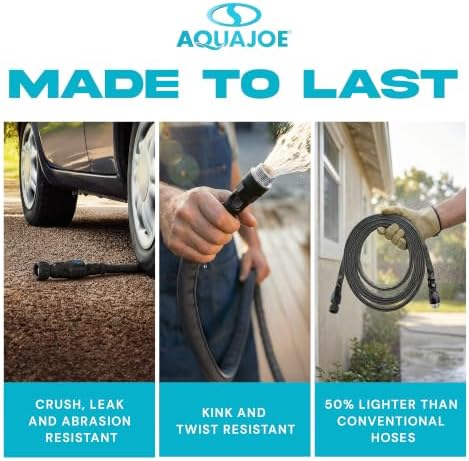 Aqua Joe AJFJ075-58-XT1 New and Improved - Aqua Joe 75-Ft x 5/8-Inch FiberJacket Garden Hose - Image 3
