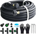 AMRITA 3/8"Soaker Hose KIT, 50ft 1Pack Garden Drip Hoses Plastic Couplings by AMRITA