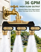 Garden Hose Splitter 3 Way, Heavy Duty Metal Water Spigot Splitter - Image 6