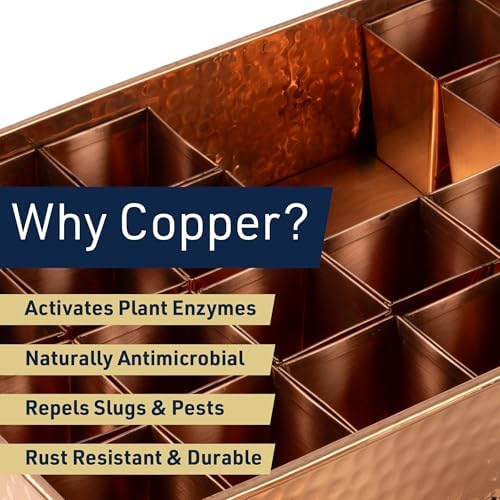 Kings County Tools Seed Starter Tray - Copper Metal Seedling Tray with 24 Tapered Plant Starter Pots for Planting Seeds-Germination Kit for Sprouting - Greenhouse Accessories and Gardening Gifts - Image 6