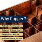 Kings County Tools Seed Starter Tray - Copper Metal Seedling Tray with 24 Tapered Plant Starter Pots for Planting Seeds-Germination Kit for Sprouting - Greenhouse Accessories and Gardening Gifts - Image 6