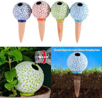 4pcs Terracotta Watering Spikes Slow Drips Watering Stakes Ball Shape Vertical Planter Garden Automatic Irrigation Planter - Image 3