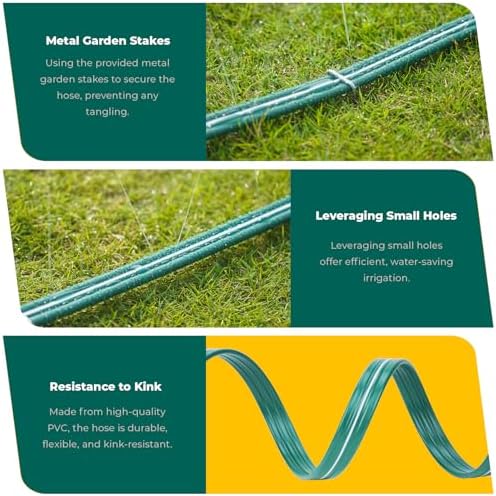 Sprinkler Soaker Hose 25ft 2Pack for Garden Lawn, Watering Pipe with Holes, High-Efficiency Water-Saving Garden Irrigation System, Drip Hose Sprinkler - Image 3