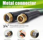 Garden Hose 100 FT, Heavy Duty Water Hose with Aluminum Fittings, Puncture Proof All-weather, Ultra-Lightweight and Flexible, Watering and Cleaning for Outdoor, Lawn - Image 3
