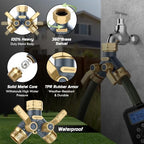 Hose Splitter 2 Way Heavy Duty, Garden Hose Splitter- Full Metal Body Y Type with Dual Shut Off Valves, 3/4" Standard Threads, Leak-Proof Dual Outlet Splitter for Sprinklers and Irrigation Systems - Image 3