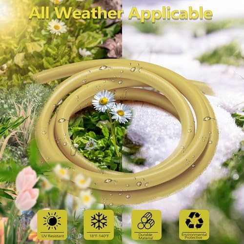 Hybrid Garden Hose 100 FT x 5/8",Heavy Duty Water Hose With 3/4" Solid Brass Fittings, No-Tangle & No-Kink,Tough & Flexible,Durable& Lightweight,Non-Expanding Garden Hoses for Yard, Outdoor, RV - Image 6