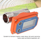 Water Meter, Digital Hose Water Meter, Stainless Steel Garden Hose Meter Measure Gallon/Liter Water Rate for Garden, Fish Pond, Swimming Pool, Farmland Irrigation - Image 2