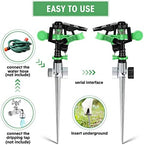 Sprinklers for Yard Garden Sprinkler 360 Degree Automatic Rotating Lawn Sprinkler with Water Stop Ring Adjustable Rotating Pulsating Sprinklers for Yard Ground Grass Irrigation System (16 Pack) - Image 3